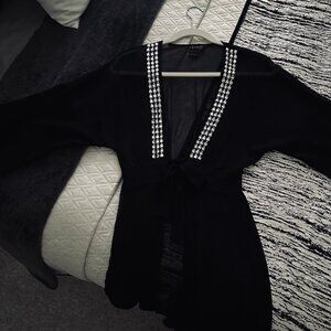 Venus Swimware Bathing Suit Coverup Black Size XS/S